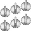 6Pcs Upgraded 7733P410-60 Surface Burner Knob,Gas Stove knobs Replacement for May-tag/Jenn-Air/Kitchen-Aid Gas Cooktop Stove,Replaces 74007733 AP5668987 etc Chrome Plated Stove knobs Set