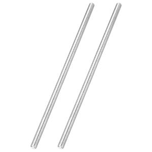 uxcell 2Pcs Fully Threaded Rod, M10 x 1mm Pitch 304 Stainless Steel Right Hand Fine Threads Studs, 300mm/12 inch Threaded Screw Rods Fasteners for Anchors Bolts Hangers Clamps U Bolts