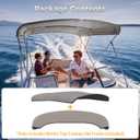 3 Bow Bimini Top Replacement Canvas Cover - 900D Polyester with Storage Boot, Waterproof & UV-Proof Sun Shade Boat Canopy without Frame for Jon Boats, Pontoon Boats (Gray, 6'L x 46-67"W x 72"H)