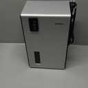 NineSky Dehumidifiers for Home, 95 OZ Water Tank, (1000 sq.ft) Dehumidifiers for Bathroom Bedroom Basement with Auto Shut Off,7 Colors LED Light(Silver)