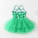 Tutu.kk Toddler Girls Ballet Skirted Leotards Tutu Dress Dance Outfits (Green)