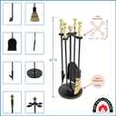 Paxton Mini Fireplace Tool Set, Polished Brass