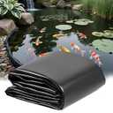 QITUO Pond Liner, 15 Mil HPED 15 x 30 FT Black Pond Liner Large Pond Liner for Outdoor Fish Ponds, KOI Pond, Duck Pond, Waterproof Pond Equipment, Pond Supplies.