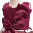 CMMCHAAH 2-9T Flower Girls Dresses Toddler Striped Dress (Red)