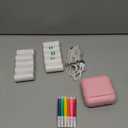 eSynic Mini Sticker Printer-1200mAh Rechargeable Battery-Bluetooth Portable Thermal Printer-Lnkless Printing- APP With 1000 Templates-5 Roll Adhesive & 5 Thermal Paper-6*Color Pens-for Notes/Photo etc
