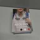 2 x Neck Fan, Hand Free Portable Neck Fans For Women, Kids, and Men, 3 Speed Adjustable Hanging Around Necklace Fan, Rechargeable Battery Operated Wearable Fan Personal Fans Cooling Neck Fan (Black)