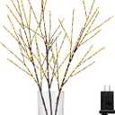 33in Lighted Branches with 180 LED Lights, Twinkling Light Up Tree with Timer, DIY Flexible Lighted Branches for Home Dcor, Bedroom, Wedding, Party