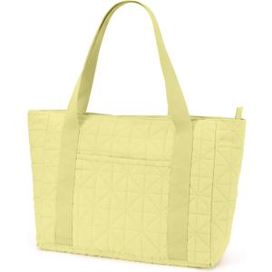 Tote Bag for Women, Puffer Work bag with Zipper, Quilted tote bag, Magnetic Pocket, Purse for Travel, Gym, College