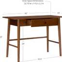 Melissa Mid Century Walnut Desk by Linon, 42"w X 19"d X 30"h