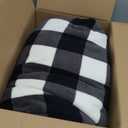 Sunbeam Heated Microplush Buffalo Plaid Throw Blanket - Black/White
 60x70"