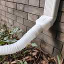 16.5ft Long Gutter Downspout Extensions, Downspout Extender Drainage Pipe for 2"3" and 3"4" Downspout, Outside Diameter 3.1 Inches, Pipe Stretched Length 16.5ft (White-1 pack)