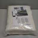 LAMIT 102 inch Semi Sheer Linen Curtains for Living Room, Back Tab and Rod Pocket Cream Curtains Light Filtering Country Rustic Neutral Drapes for Bedroom/Farmhouse, 2 Panels, 52 x 102 Inch