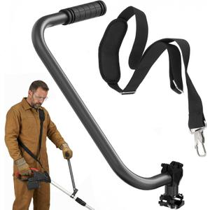 SporGain Upgraded Weed Eater Handle, Ergonomic Trimmer Handle Extension with Adjustable Shoulder Strap, Weedeater Handle with Bracket Clamp, Trimmer Grip for Trimming, Lawn Care and Landscaping