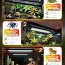 UVB Light for Reptile 24W, T5 UVB Reptile Light Fixture HO Combo Kit with Test Sensor Cards, 22" High Output Reptiles Light Bar UVA UVB Desert Lamp for Turtle Lizard Bearded Dragon Tank
