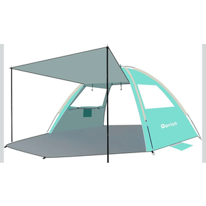 Gorich Beach Tent with Canopy - Easy Setup 3-4/5-6/7-8 Person Portable Sun Shelter, UPF 50+ UV Protection Sun Shade, Lightweight & Compact Beach Cabana for Family Travel
