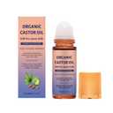 Organic Castor Oil with Rose Quartz Roller, Cold Pressed Pure Organic Castor Oil for Face & Hair Moisturizing SkinCare Hexane-Free. 1.7 Fl Oz