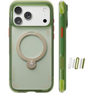 TORRAS Ostand Q3 Air for iPhone 17 Pro Max Case with 360 Magnetic Stand, Fit for MagSafe, Mil-Grade Drop, Camera Control Button, Shockproof Phone Case for iPhone 17 Pro Max 6.9", Evergreen