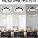 AHAWILL Retractable Ceiling Fan with Lights Remote Control,42'' Low Profile Ceiling Fan with Retractable Blades,Dimmable Full Spectrum,Modern Fandelier for Living Room Dinning Room Bedroom,Black