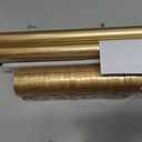 TWOPAGES Adjustable Curtain Rod, Heavy Duty Curtain Rod Set with Brackets and Rings, 1 Inch Diameter Wall Mounted Drapery Rod 28 to 76 Inch Length, Gold