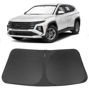Windshield Sun Shade Custom Fit for 2022 2023 2024 2025 2026 Hyundai Tucson Accessories Foldable Sunshade Sun Blocker Protect Car from Sun Rays & Heat Damage Keep Car Cooler