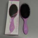 SimplyHair Ultimate Hair Extension Brush & Detangler Anti-Static, Dual Bristle Design, Soft Boar Bristle, Great for All Hair Types & Extensions - Pink & Purple Ombre Brush Ideal for Adults & Kids