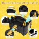 Bezente Balloon Pump Electric, Portable Balloon Inflator Pump Electric Air Pump for Balloons Dual Nozzle Electric Balloon Pump for Birthday Wedding Graduation Party Decorations