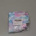 Long Sleeve Leotards for Girls with Ruffle 4D Stretch Ballet Dance Gymnastics Tumbling Wear Size 8-9T (Pink Blue Scrawl)