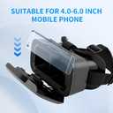 VR Headset for Phone, 100° Wide Angle VR Headset Glasses - Adjustable Pupil Distance, Lightweight Design for 4.0-6.0 inch Phones, Immersive 3D Movies & Games