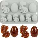 10 Cavity Dinosaur Silicone Candy Molds