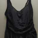 Eomenie Plus Size Swimdress for Women One Piece Swimsuit Tummy Control Swim Dresses Skirt Bathing Suit (Black, 22W)