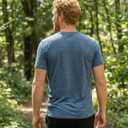 2 Pack Merino Wool T-Shirt for Men, Wool Short Sleeve Base Layer, Breathable Lightweight Undershirt, Blue, L