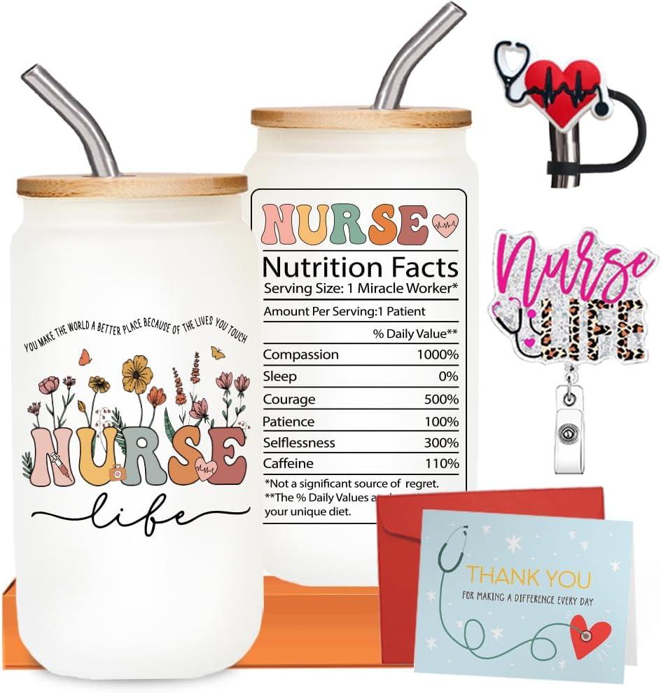 Nurse Life 4Pcs Nurse Box Set Gifts for Women Nurse Practitioner RN LPN, New Nurse Gifts, Nurse Appreciation Gift, Nurse Graduation Gifts, Thank You Gift for Nurse Week, Birthday Gifts for Nurses