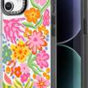 Compatible for iPhone 12 Case Cute Aesthetic - Durable Fashion Funny Phone Case - Girly Passion Flower Pattern Print Cover Design for Woman Girl 6.1 inches Black