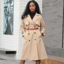 Earnda Women's Faux Leather Chic Belt for Ladies Jeans (Medium: fits waist from 29"-32", B_black&brown)