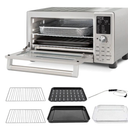 Nuwave Bravo XL Air Fryer Toaster Smart Oven, 12-in-1 Countertop Grill/Griddle Combo, 30-Qt XL Capacity, 50F-500F adjustable in precise 5F increments, Integrated Smart Thermometer, Linear T Technology 