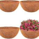 HFHOME 4PCS 12" Round Coco Liner Thick Coco Fiber Replacement Liner