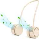 Neck Fan, Portable Bladeless Neck Fans, 4000mAh Foldable Rechargeable Bladeless Fan, 3 Speeds & Enhanced Cooling Power, Hands-Free USB Personal Fan for Men, Women, Outdoor, Travel, Ideal Gift(Apricot)