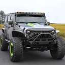Matte Black Front Grill, Shark Grille Compatible with 2007-2018 Jeep Wrangler Rubicon Sahara Sport JK JKU