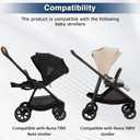 Baby Bassinet Adapter/Connector, Compatible with Uppababy V1/V2/V3 Bassinets, Fits for Nuna TRIV Next & for Nuna SWIV Strollers, Easy Installation, Safe and Stable Adapter, Strong and Durable