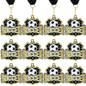 Ecation Medals with Neck Ribbons Sports Awards Medals Soccer Baseball Team Awards Softball T-Ball Flag Football Trophy Cheer up Favors for Sports Competitions Celebration Gift