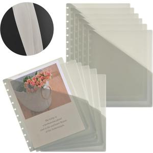 WANGDEFA 12 Pack Letter Size Disc Planner Pocket 11 Disc Planner Pocket Folder Discbound Dividers 8.5 x 11 Discbound Notebook Dividers with Pockets for Discbound Notebooks