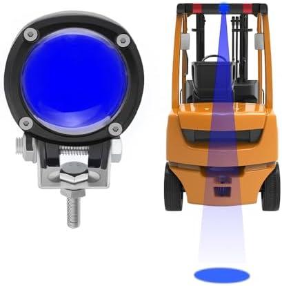 LED Aerial Crane Warning Light,15W DC 10V-80V Round Spotlight Warning Light,Construction Site Safety Warning Light,LED Flash Warning Light for Overhead Crane Indicators (Blue)