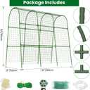Cucumber Trellis for Raised Bed 48" L x 48" H U-Shape Garden Trellis for Climbing Plants Outdoor, Metal Arch Trellis for Vegetables, Plant Support for Tomato Pea Zucchini Grape Flowers, 120" Lx120" H