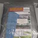 24x24 FT Tarp Waterproof, 16 Mil Tarps Heavy Duty Waterproof Multipurpose Protective Cover UV Resistant Rip & Tear Resistant with Grommets Reversible for Home Boats Cars Camping (Sliver/Brown)