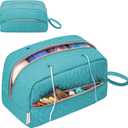 KarSyon Crochet Yarn Bag Knitting Bag Storage for Crocheting Accessories Crochet Hook Case Organizer Gift for Crochet Lovers (Teal), K3201