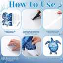 4 Pack Under The Sea Party Decorations Sea You Soon Decoration 20.47 Inch Large Birthday Party Cardboard Cutout Blue Turtle Seahorse Starfish Shell Stand-ups Ocean Theme Photo Booth Props