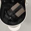 Mini Single Serve Coffee Maker for K Cup and Ground Coffee, Fast Brew One Cup Coffee Machine with Descaling Reminder and Water Window, 6 to 12 oz. Brew Sizes, White (9.45 Inches)