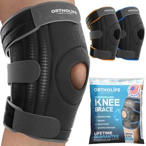 Knee Brace for Women and Men  Knee Compression Sleeve for Meniscus Tear, ACL, Arthritis Pain Relief, Patella Pad & Side Stabilizers for Fast Recovery & Optimal Support (Gray, Medium)