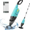 EFURDEN Pool Vacuum for Above Ground Pool, Cordless Handheld Rechargeable Pool Cleaner with Running Time Up to 60 Minutes for Sand and Debris, Ideal for In-Ground Pools, Spas, and Hot Tubs (Green)