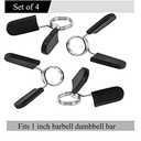 Barbell Clamps Dumbbell Spring Clip Circlip Collars 1 Inch Weight Bars Clips Fitness Weightlifting Lock Buckle 1 Inch for Standard Bar Barbell Strength Training Gym Accessory